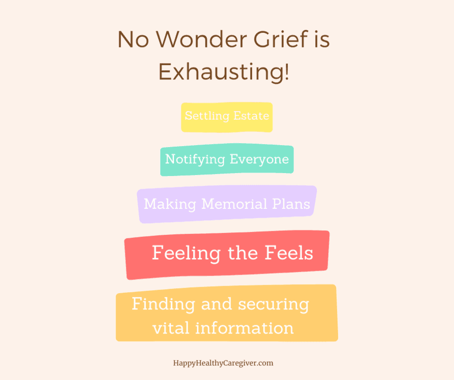 No Wonder Grief is Exhausting – a practical checklist after the death of a loved one