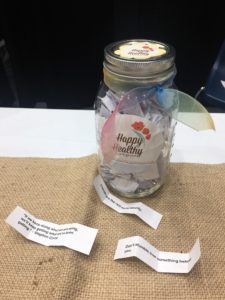 Happy Healthy Caregiver Jar with example quotes