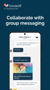 Collaborate on caregiving with group messaging CircleOf