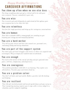 National Caregivers Day Affirmations