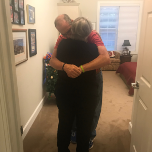 First Hug when Mary walked into Steve's room after I walked in his room after 114 days apart - 7.3.20