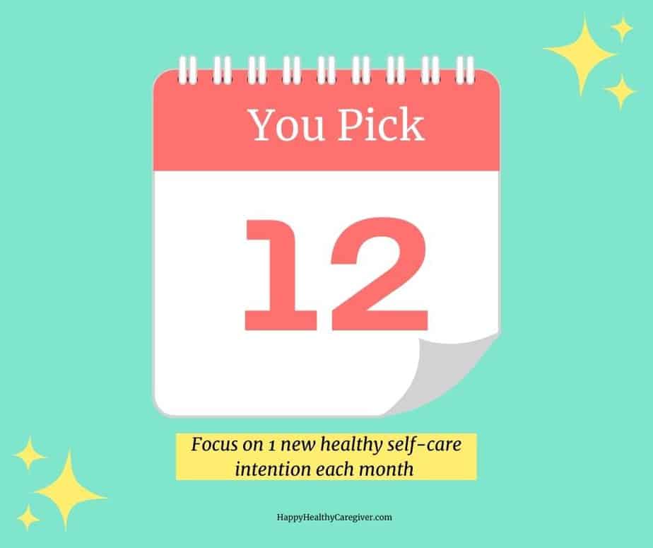 Focus on one health self-care intention each month