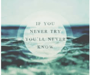 if you never try quote